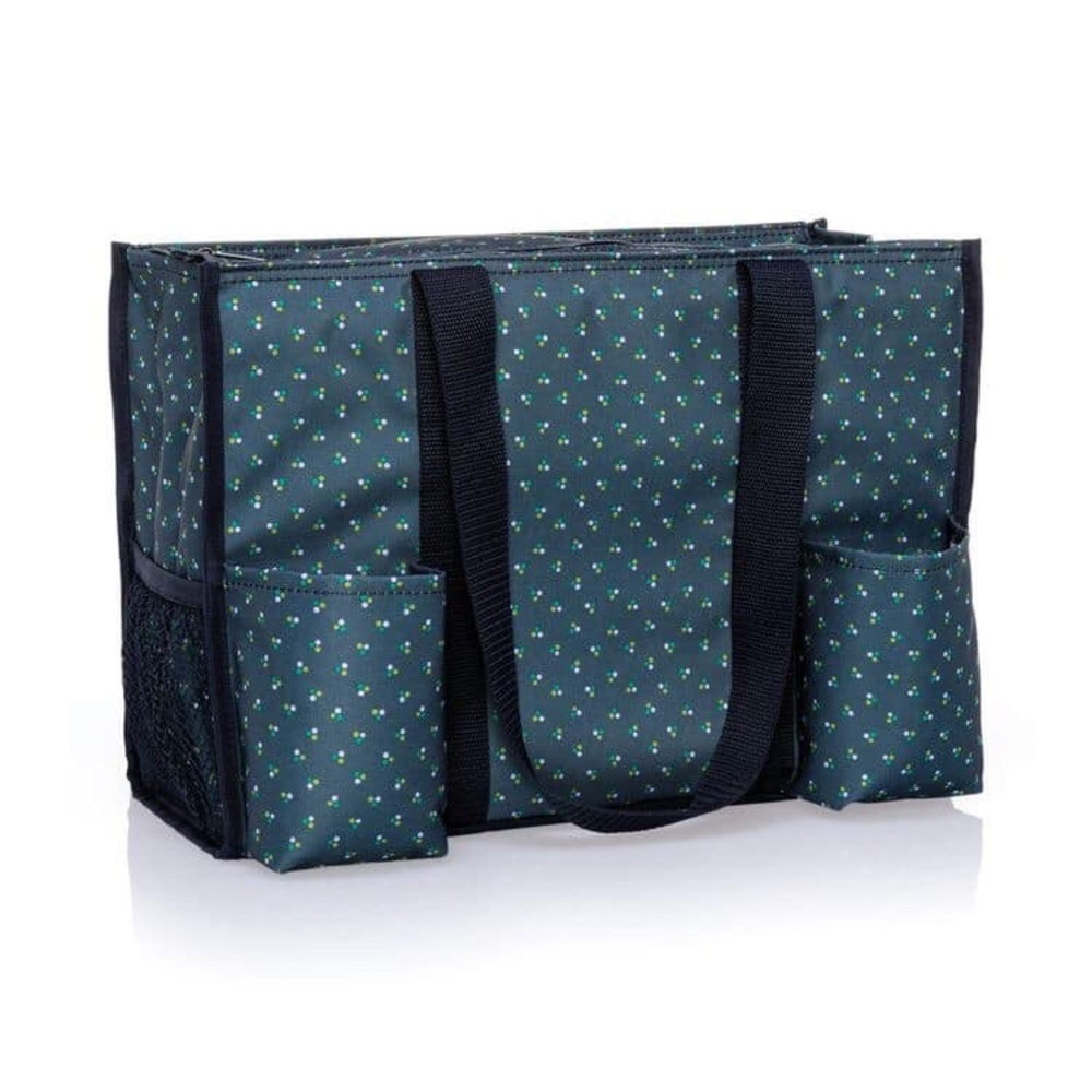 Zip top organizing tote
